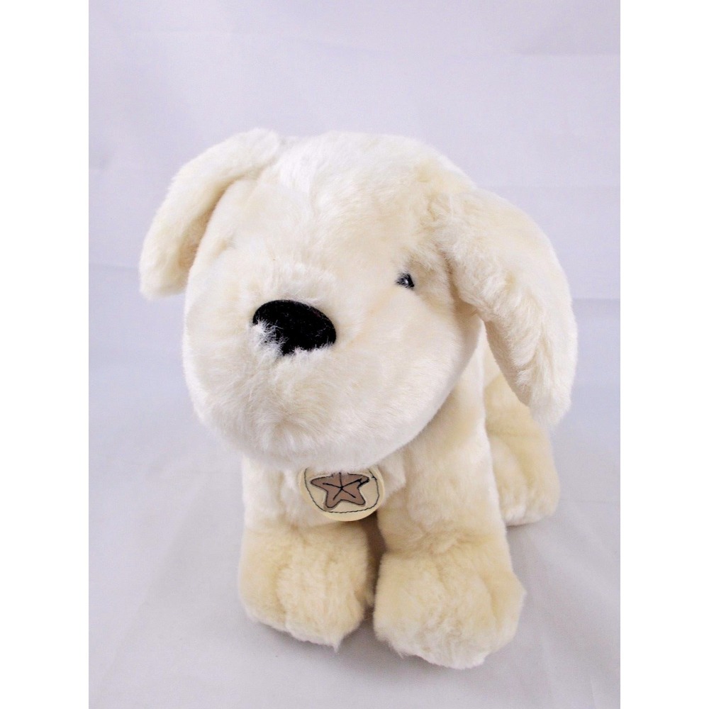 Le Top Dog Plush Puppy Cream Sounds Barks 8 Inch Tall‎ Stuffed Animal toy